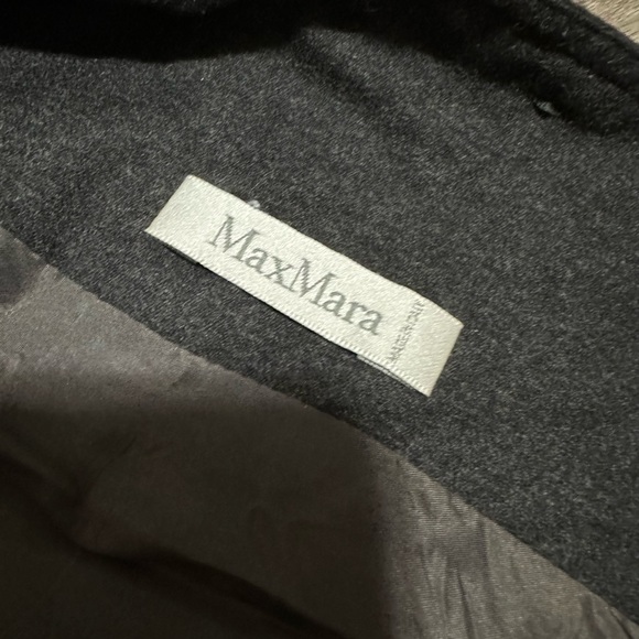 NWOT Max Mara Button Up Collarless Blazer Wool Grey US 8 - Picture 3 of 5